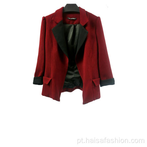 Blazer vintage vermelho patchwork feminino